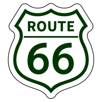 Route 66 Sticker (Dark Green)